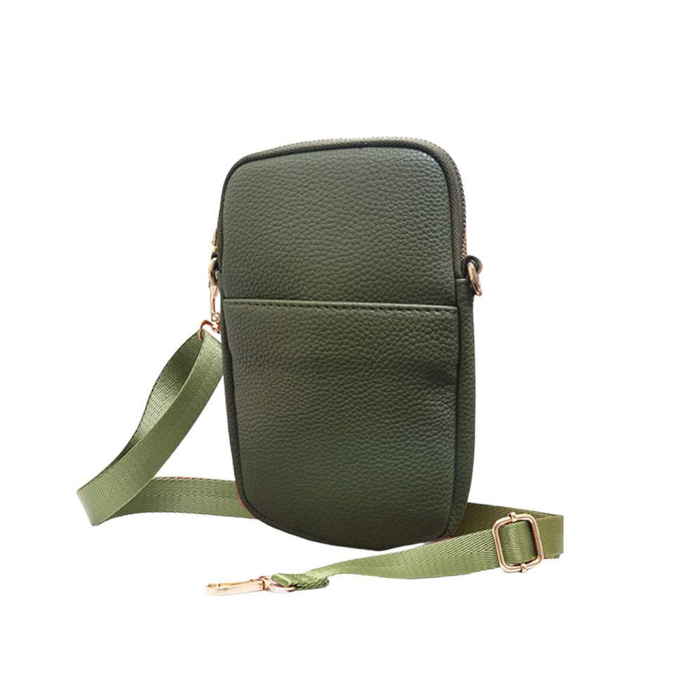Faux Leather Rectangle Crossbody Bag - Madeline Love - Flyclothing LLC