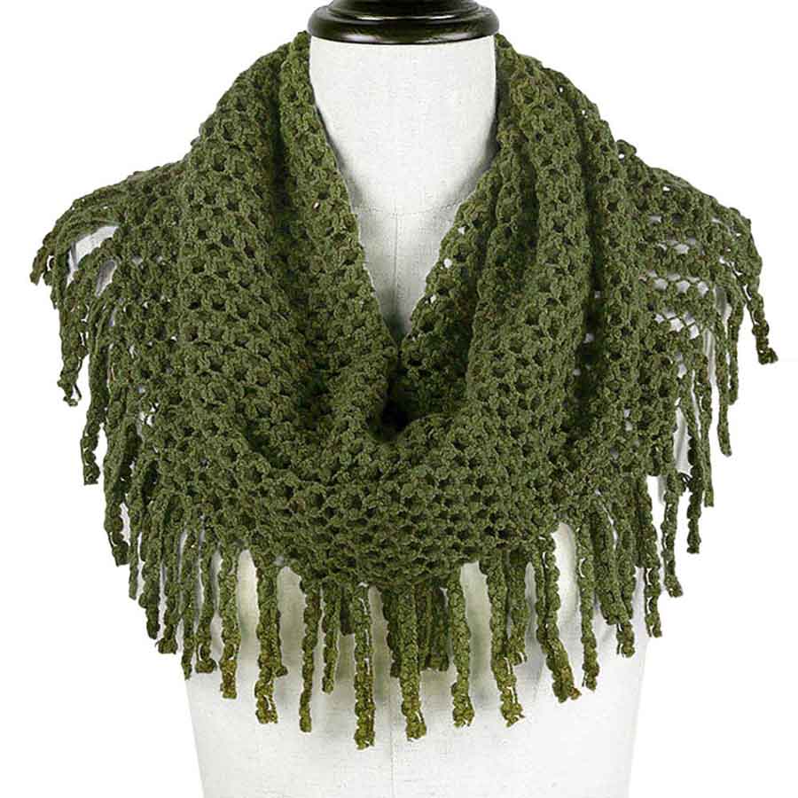Mini Tube Fringe Scarf - Madeline Love - Flyclothing LLC