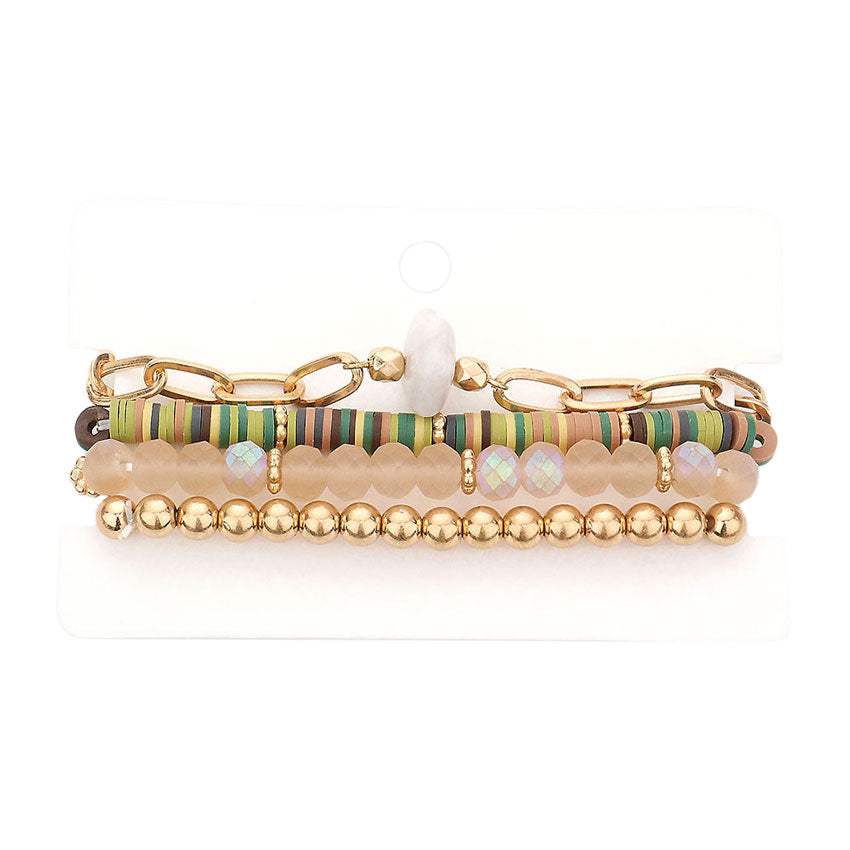 4PCS Natural Stone Bracelet Beaded Stretch Bracelets Set - Madeline Love - Flyclothing LLC
