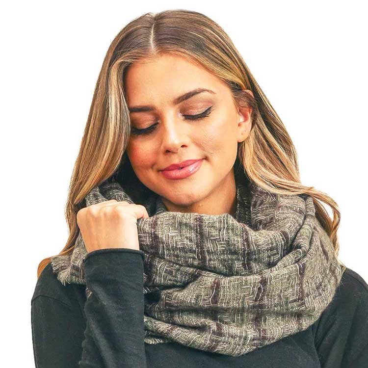 Plaid Check Infinity Scarf - Madeline Love - Flyclothing LLC