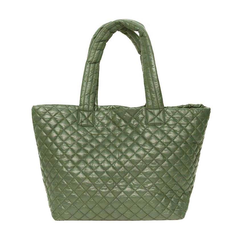 Quilted Padded Puffer Tote Bag - Madeline Love - Flyclothing LLC