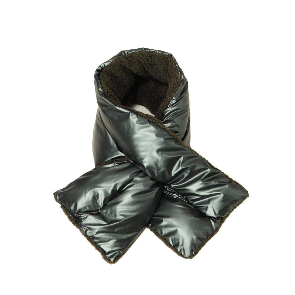 Reversible Puffer Sherpa Pull Through Scarf - Madeline Love - Flyclothing LLC