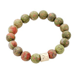 Semi precious stone beaded stretch bracelet - Madeline Love - Flyclothing LLC