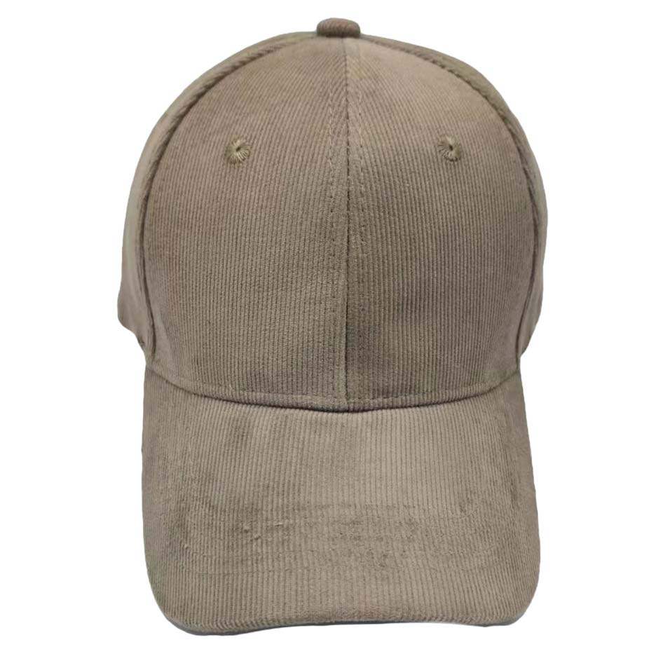 Solid Corduroy Baseball Cap - Madeline Love - Flyclothing LLC