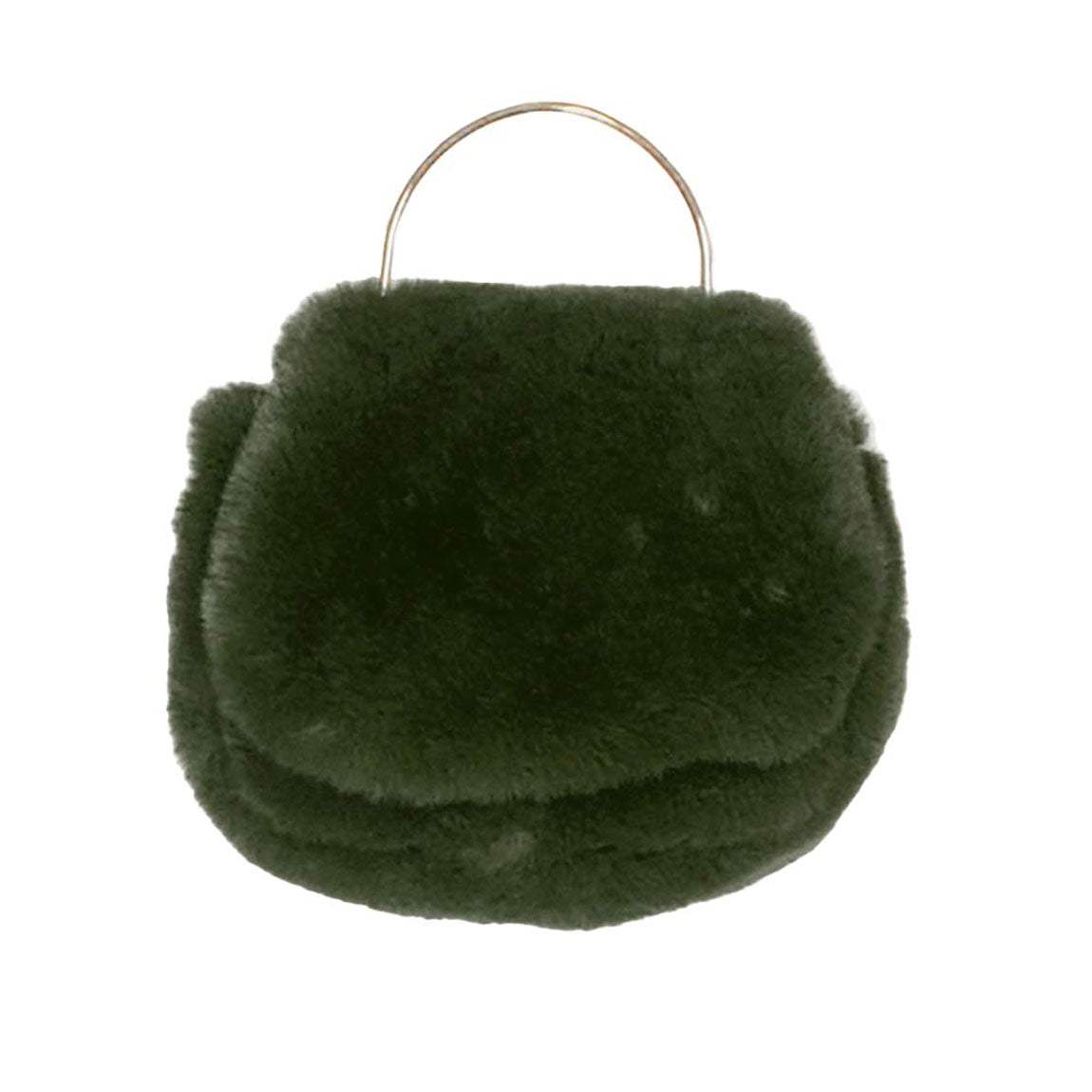 Solid Faux Fur Tote Crossbody Bag - Madeline Love - Flyclothing LLC
