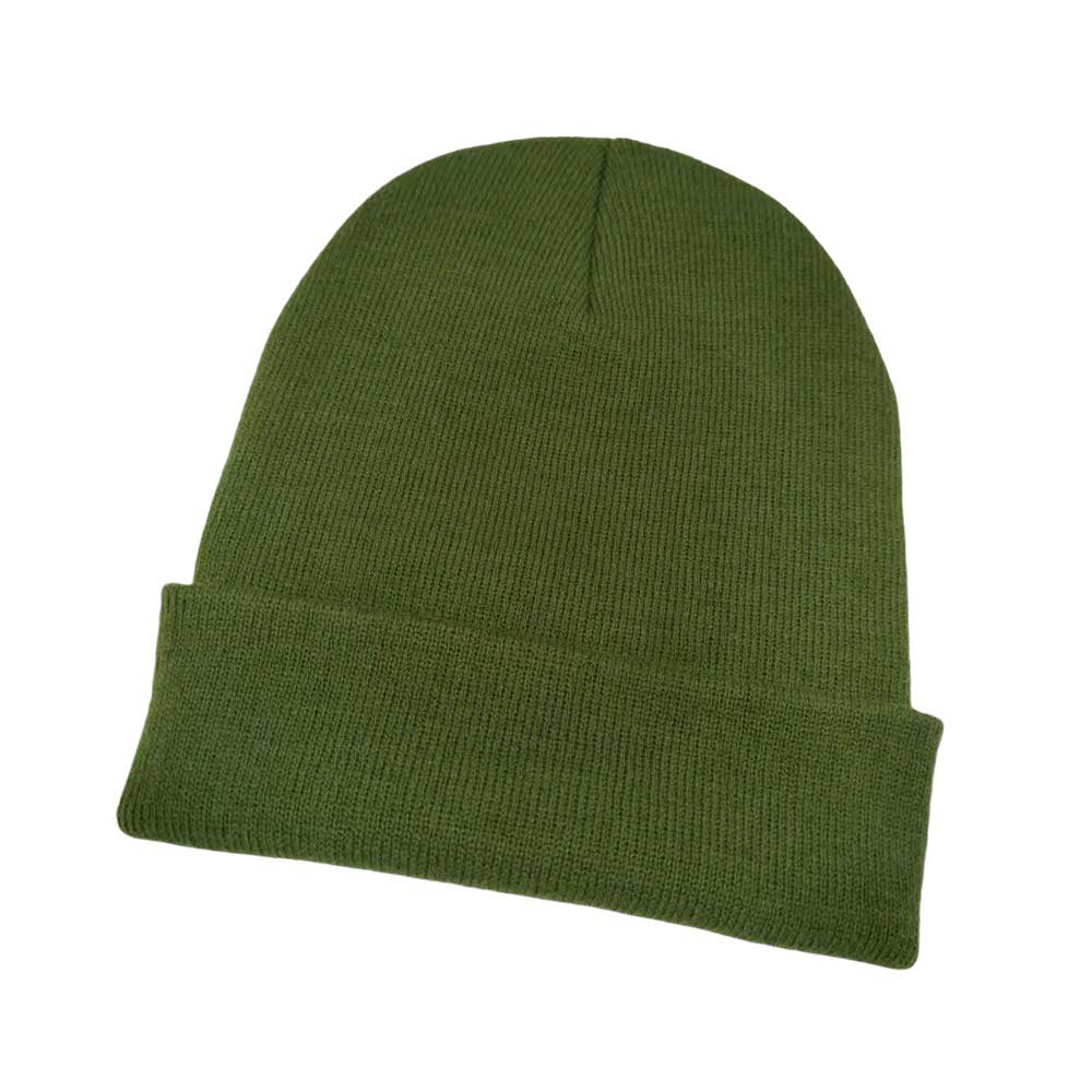 Solid Knit Beanie Hat - Madeline Love - Flyclothing LLC