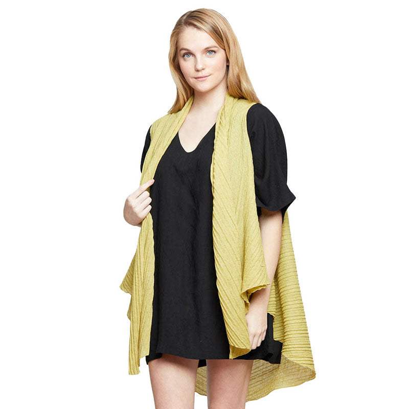 Solid Pleated Vest - Madeline Love - Flyclothing LLC