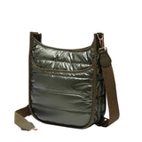 Solid Quilted Shiny Puffer Crossbody Bag - Madeline Love - Flyclothing LLC