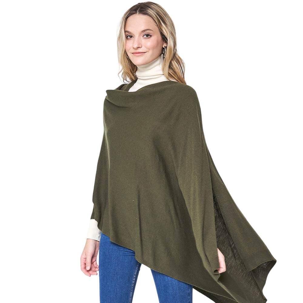 Solid Scarf Poncho - Madeline Love - Flyclothing LLC