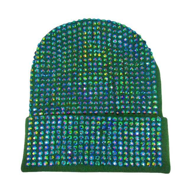 Studded Solid Knit Beanie Hat - Madeline Love - Flyclothing LLC