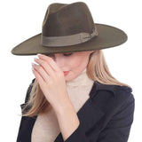Bow Band Pointed Solid Panama Hat - Madeline Love - Flyclothing LLC
