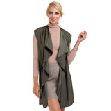 Waterfall Lapel Satin Vest - Madeline Love - Flyclothing LLC