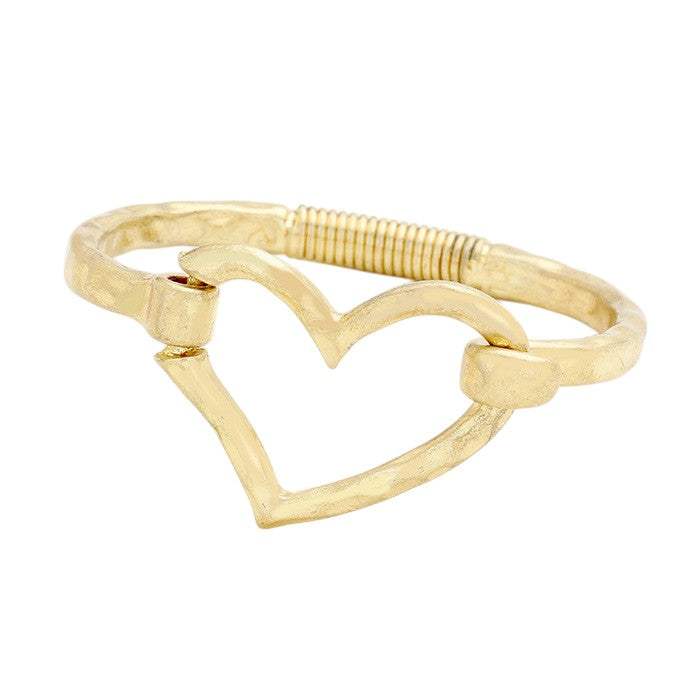 Open Metal Heart Hook Bracelet - Madeline Love - Flyclothing LLC