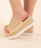 Ophelia Wedges in Cream - Naughty Monkey - Flyclothing LLC