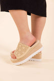 Ophelia Wedges in Cream - Naughty Monkey - Flyclothing LLC