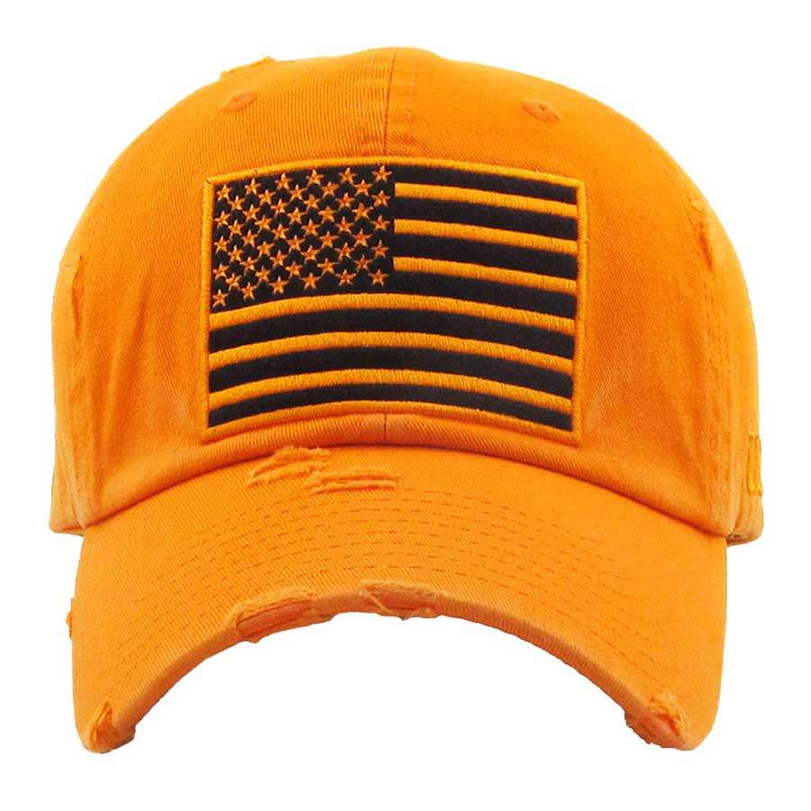 American USA Flag Vintage Baseball Cap - Madeline Love - Flyclothing LLC