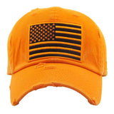 American USA Flag Vintage Baseball Cap - Madeline Love - Flyclothing LLC