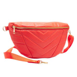 Chevron Patterned Solid Sling Bag - Madeline Love - Flyclothing LLC
