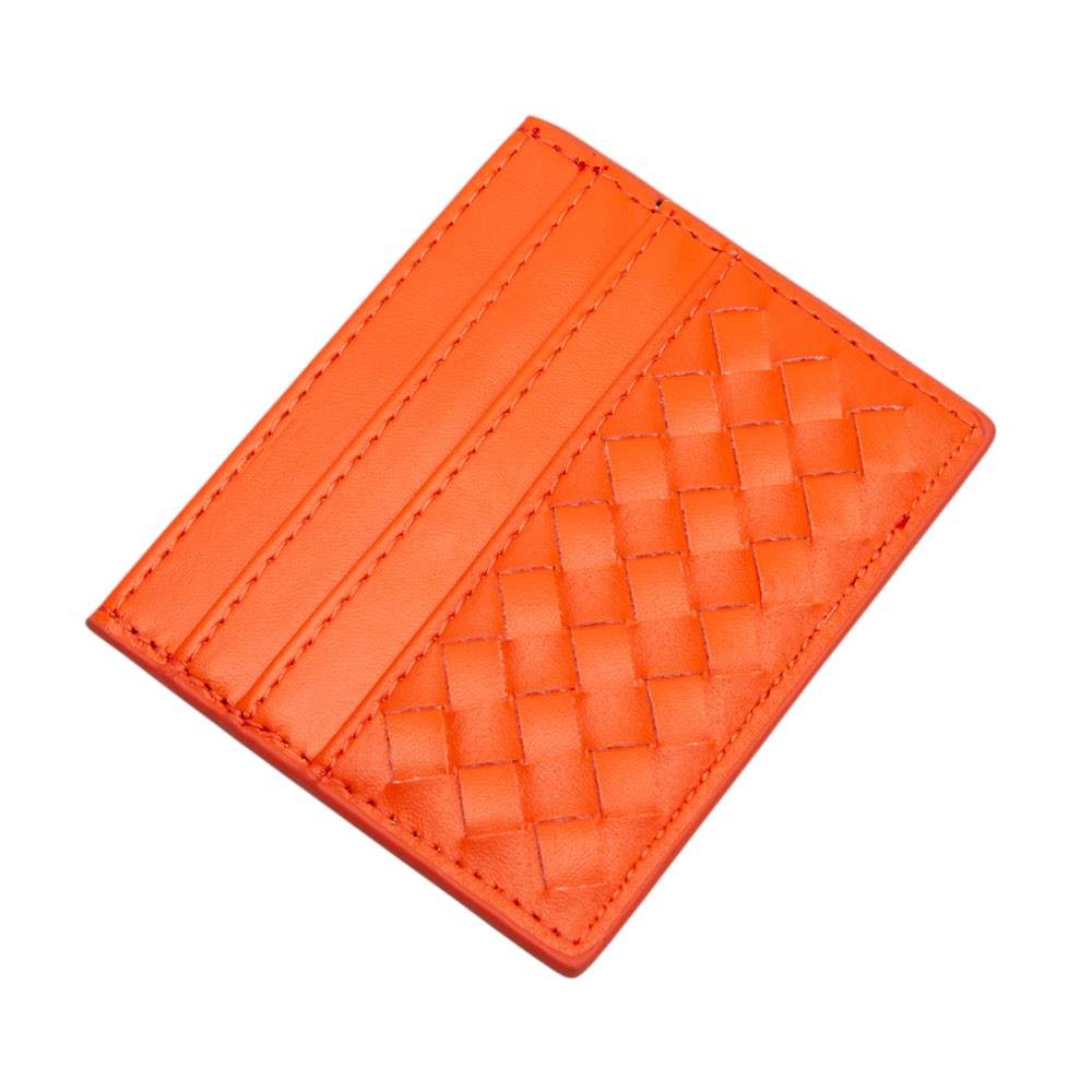 Faux Leather Basket Weave Card Holder Wallet - Madeline Love - Flyclothing LLC