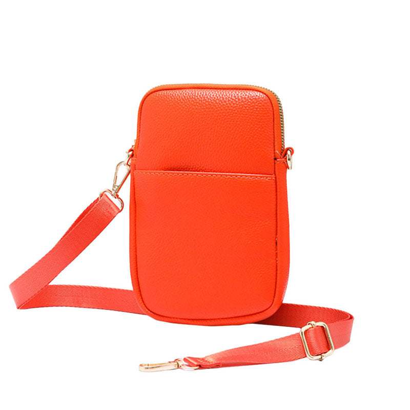 Faux Leather Rectangle Crossbody Bag - Madeline Love - Flyclothing LLC