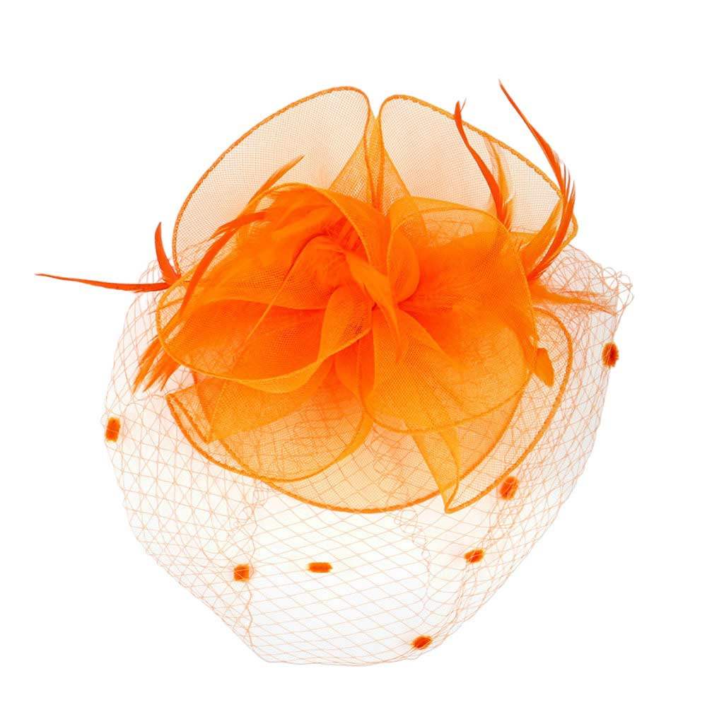 Feather Mesh Flower Fascinator Headband - Madeline Love - Flyclothing LLC