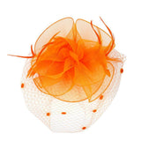 Feather Mesh Flower Fascinator Headband - Madeline Love - Flyclothing LLC