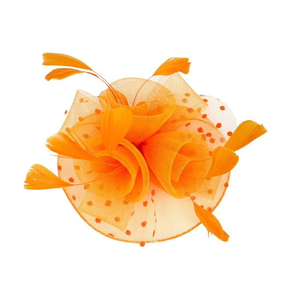 Feather Mesh Flower Fascinator Headband - Madeline Love - Flyclothing LLC