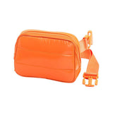 Glossy Puffer Rectangle Sling Bag Fanny Bag Belt Bag - Madeline Love - Flyclothing LLC