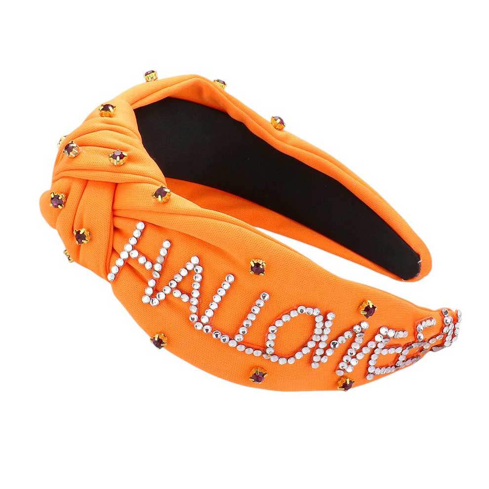 HALLOWEEN Message Stone Cluster Embellished Knot Headband - Madeline Love - Flyclothing LLC