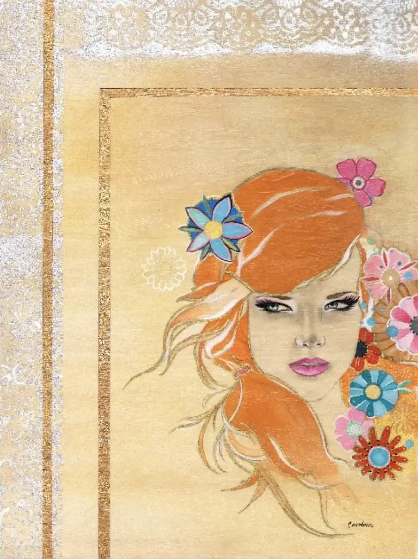 Black Market Art Company Orange Haired Girl Print - Black Market Art Company - Flyclothing LLC