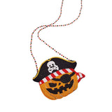 Halloween Pirate Pumpkin Beaded Mini Crossbody Bag - Madeline Love - Flyclothing LLC