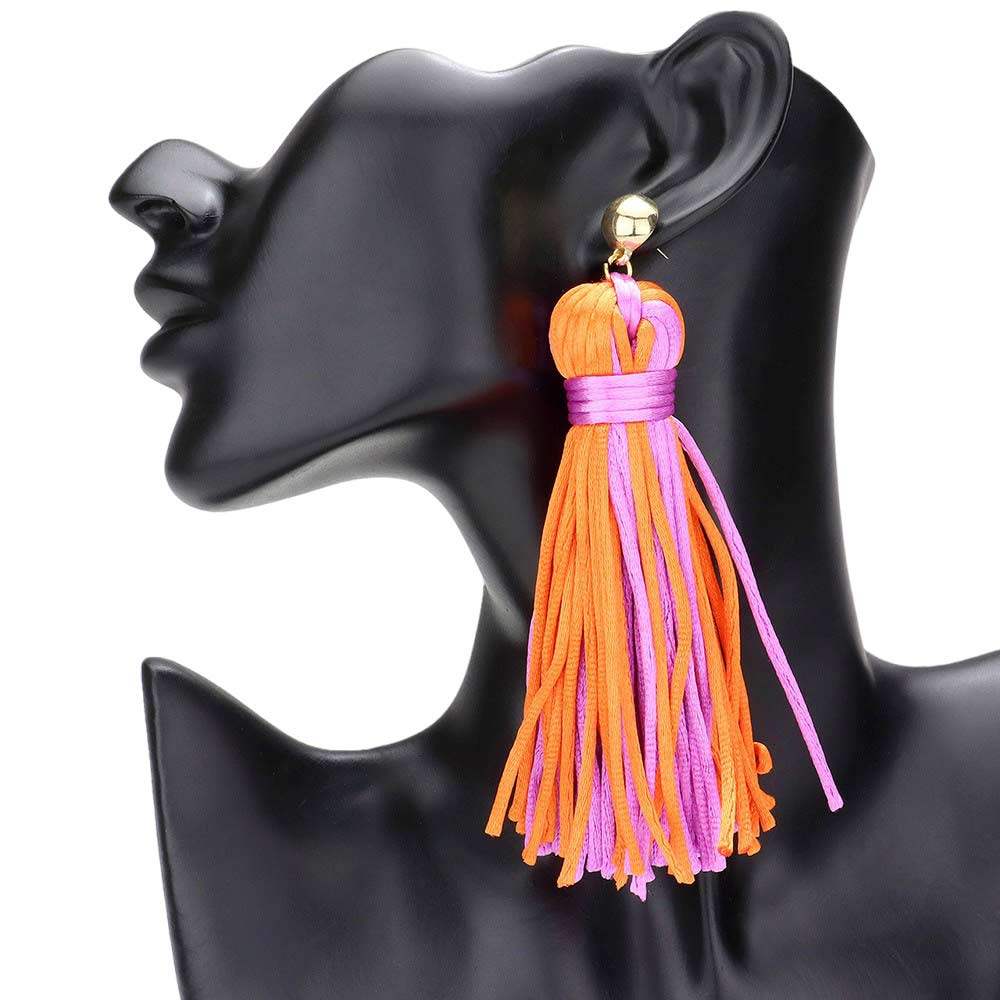 Yarn Tassel Dangle Earrings - Madeline Love - Flyclothing LLC