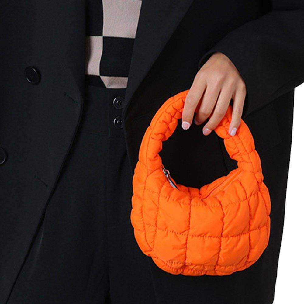 Micro Mini Quilted Puffer Hand Cloud Bag - Madeline Love - Flyclothing LLC