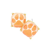 Paw Accented Square Stud Earrings - Madeline Love - Flyclothing LLC
