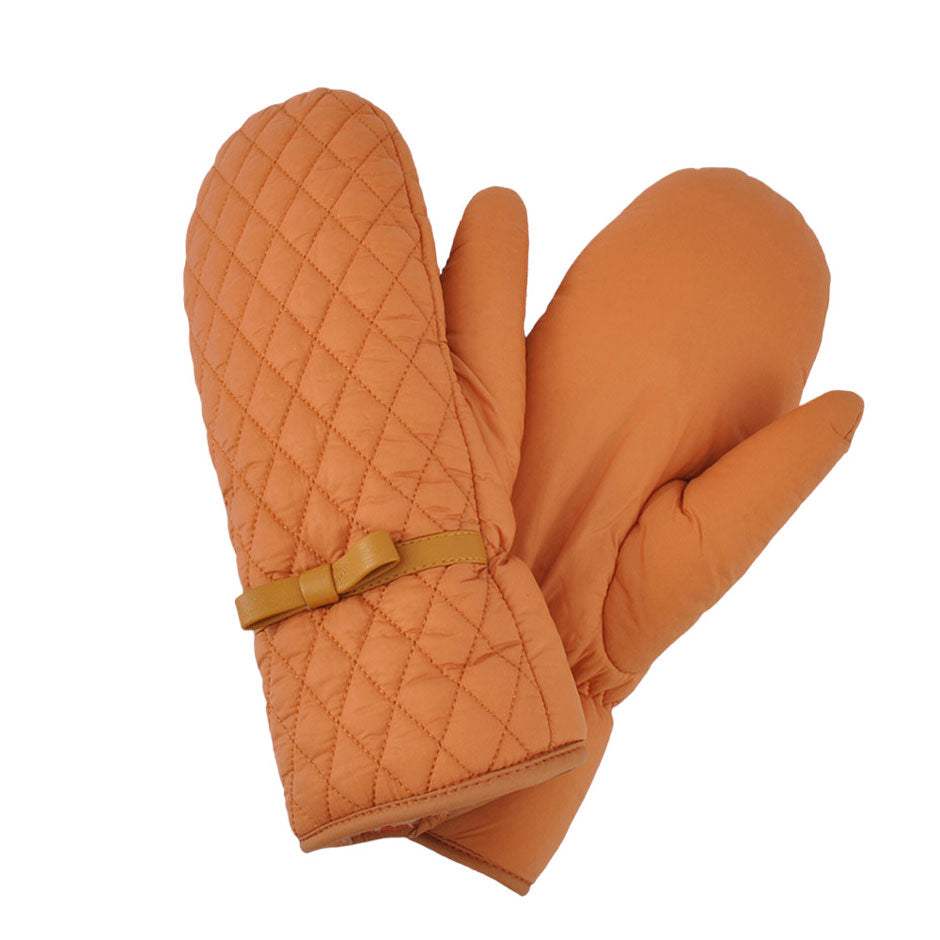 Quilted Puffer Padded Warm Lined Mitten Gloves - Madeline Love - Flyclothing LLC