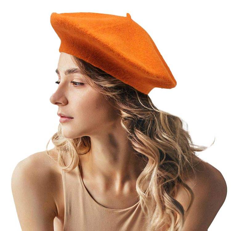Solid Beret Hat - Madeline Love - Flyclothing LLC
