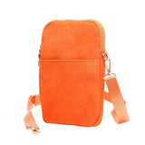 Solid Faux Suede Crossbody Bag - Madeline Love - Flyclothing LLC
