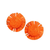 Swirl Raffia Centered Earrings - Madeline Love - Flyclothing LLC