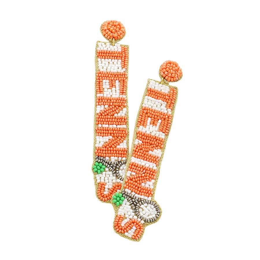 TENNIS Beaded Message Dangle Earrings - Madeline Love - Flyclothing LLC