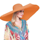 Super Wide Brim Straw Sun Hat - Madeline Love - Flyclothing LLC