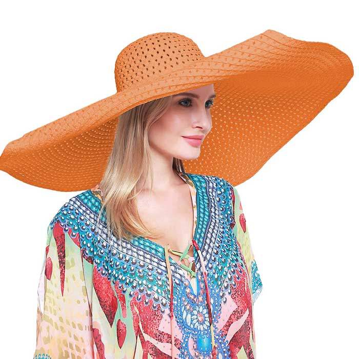 Super Wide Brim Straw Sun Hat - Madeline Love - Flyclothing LLC
