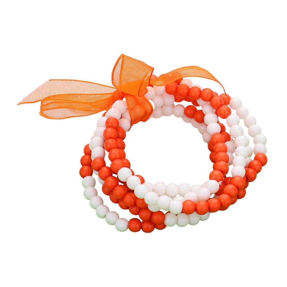 6PCS Game Day Beaded Stretch Bracelets - Madeline Love - Flyclothing LLC