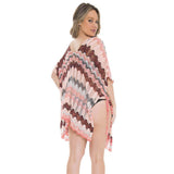 Zigzag Chevron Patterned Front Tie Cover Up - Madeline Love - Flyclothing LLC