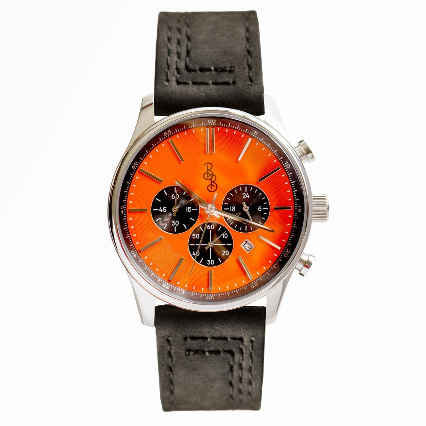 Orange and Black Chronograph - The Beyond Boring Watch Company - Flyclothing LLC