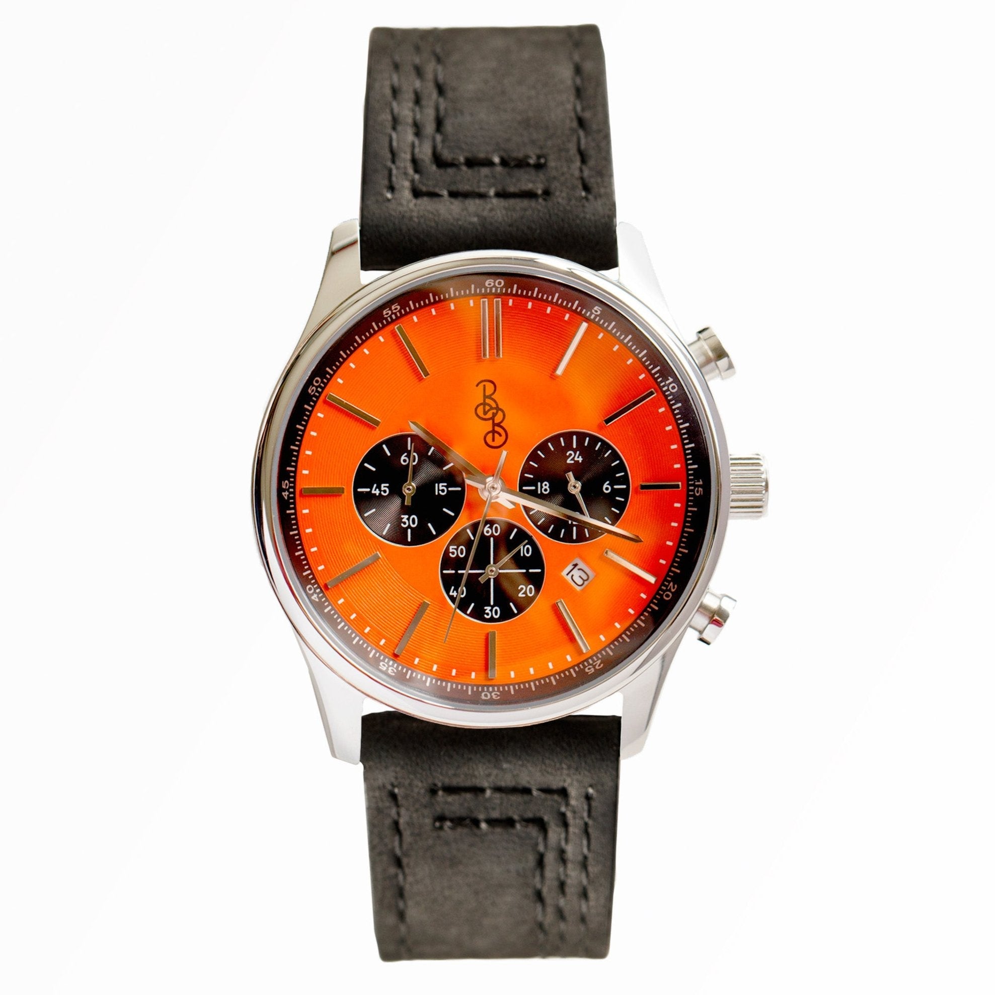 Orange and Black Chronograph - The Beyond Boring Watch Company - Flyclothing LLC