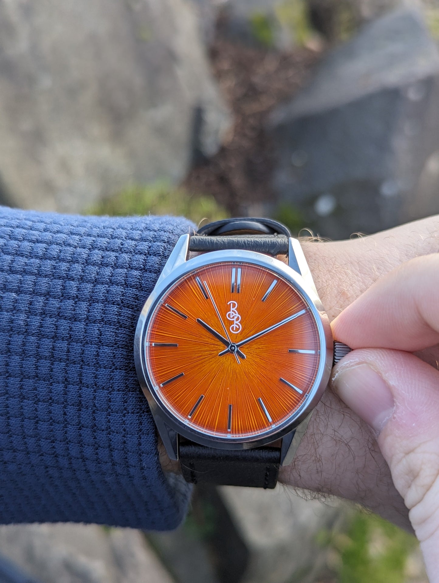 Orange Sunburst Watch - The Beyond Boring Watch Company - Flyclothing LLC