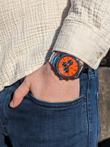Orange and Black Chronograph - The Beyond Boring Watch Company - Flyclothing LLC