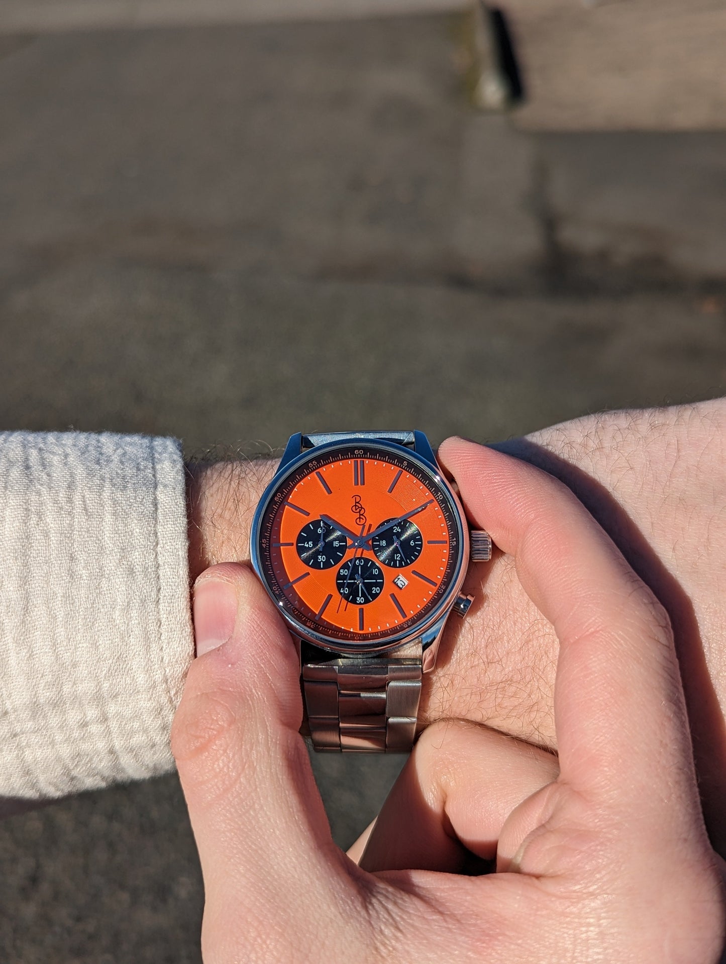 Orange and Black Chronograph - The Beyond Boring Watch Company - Flyclothing LLC