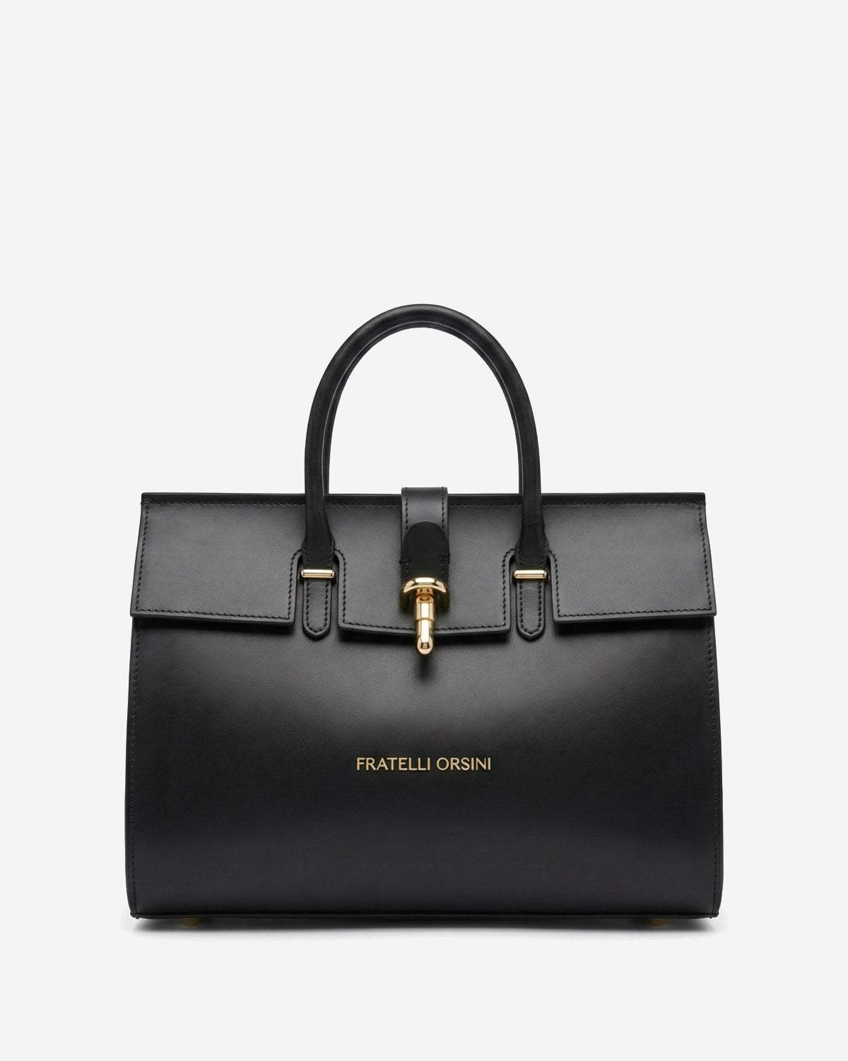 Oriana (black) - Italian calf leather women's handbag (with shoulder strap) - Leather Gloves Online - Flyclothing LLC