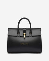 Oriana (black) - Italian calf leather women's handbag (with shoulder strap) - Leather Gloves Online - Flyclothing LLC